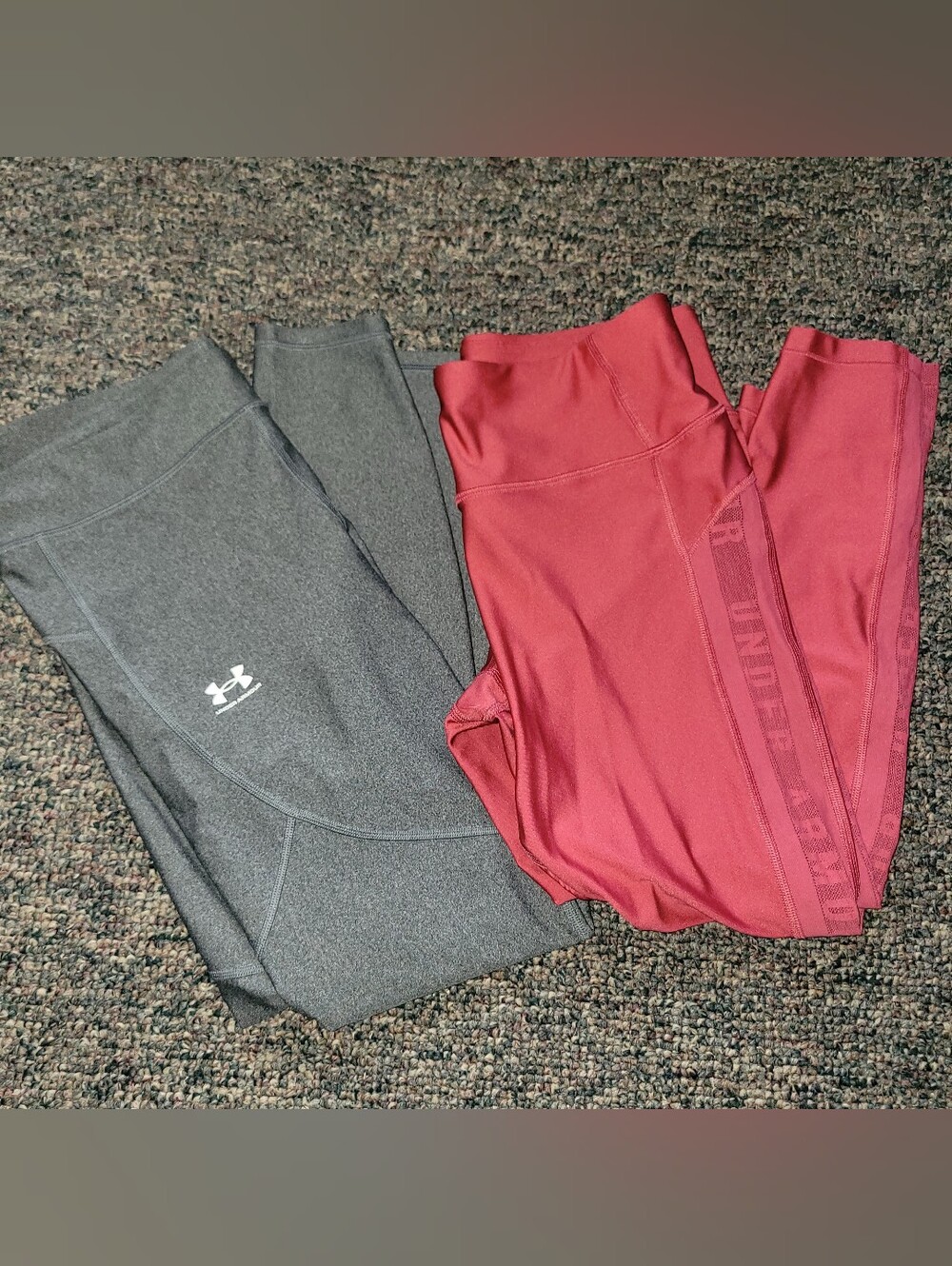 Under Armour Gray and Pink Women's Performance Leggings Set